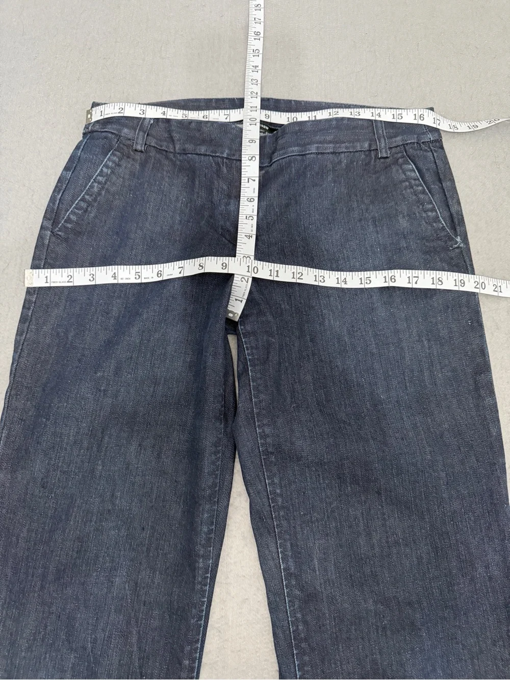 Women’s J Crew City Fit Dark Blue Wide Leg Jeans Size 10T